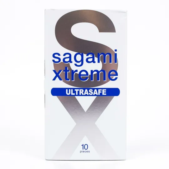 Презервативы SAGAMI Xtreme Ultrasafe 10шт. латексные с двойным количеством смазки