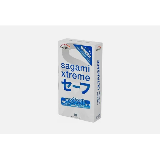 Презервативы SAGAMI Xtreme Ultrasafe 10шт. латексные с двойным количеством смазки