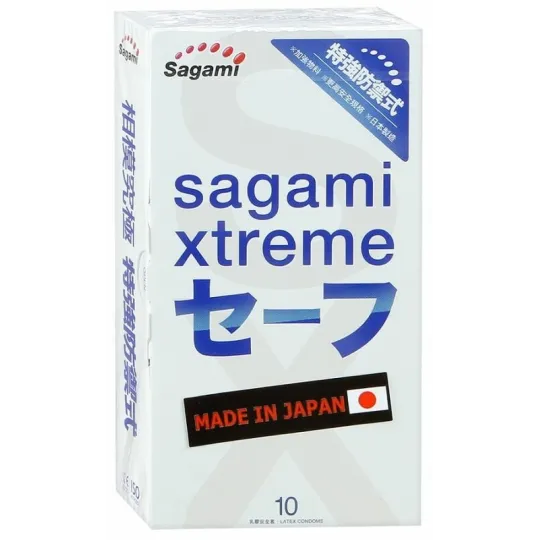 Презервативы SAGAMI Xtreme Ultrasafe 10шт. латексные с двойным количеством смазки