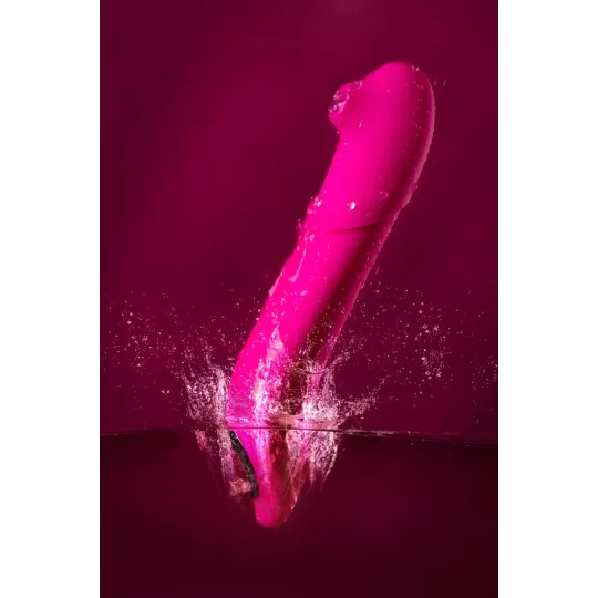 СТИМУЛЯТОР 2 В 1: С ПУЛЬСАЦИЕЙ И ВАКУУМ-ВОЛНОВОЙ СТИМУЛЯЦИЕЙ JOS OSCAR, СИЛИКОН, РОЗОВЫЙ, 20,5 СМ