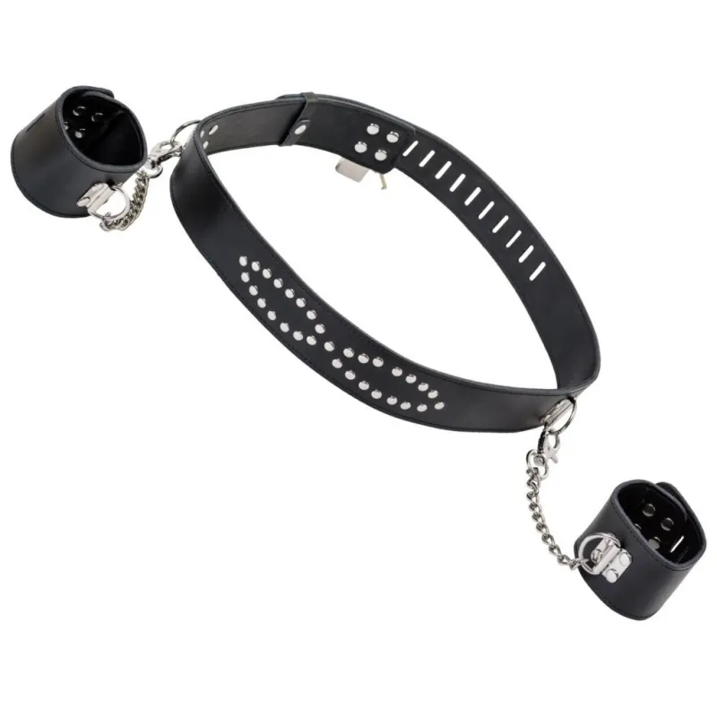 КОМПЛЕКТ БОНДАЖНЫЙ TOYFA THEATRE ,КОЖАННЫЙ