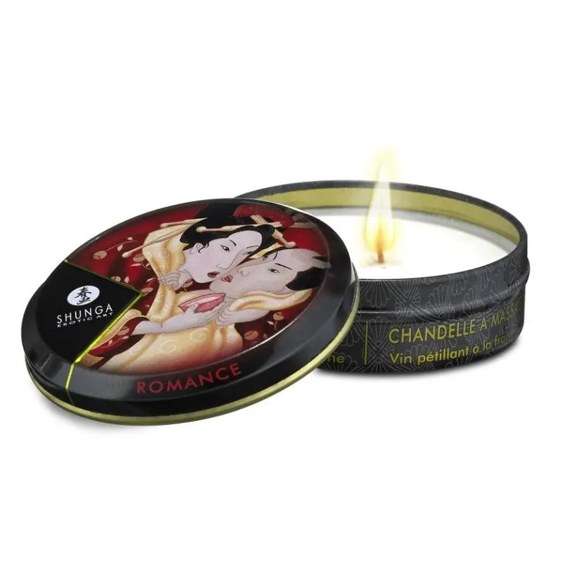 Массажное масло в виде свечи 30мл. Клубничное вино