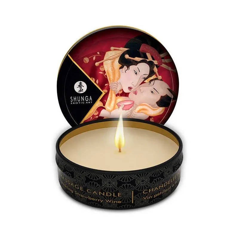 Массажное масло в виде свечи 30мл. Клубничное вино