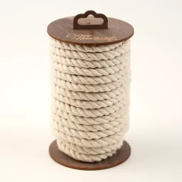 Хлопковая веревка для шибари, на катушке (Белая), 20 м.