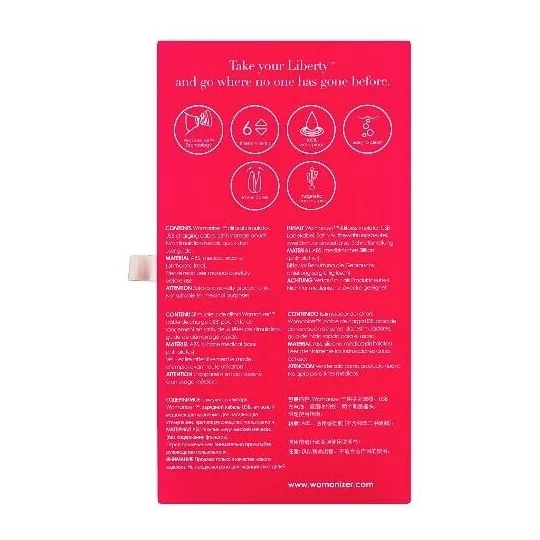 Бесконтактный клиторальный стимулятор Womanizer Liberty розовый