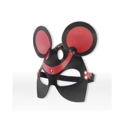 Маска Мышка черный с красным