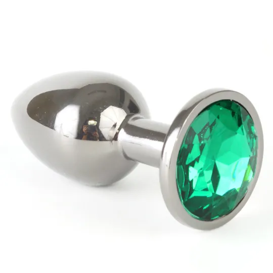 Плуг анальный со стразом хром, d 33 мм