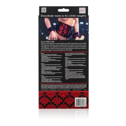 Корсет с наручниками Scandal Corset with Cuffs красный с черным