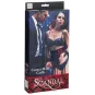 Корсет с наручниками Scandal Corset with Cuffs красный с черным