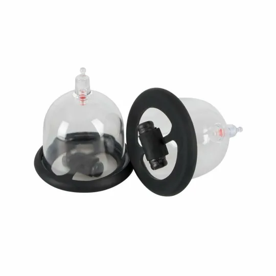 Вакуумная помпа для сосков с вибрацией Bad Kitty Vibrating Nipple Cups