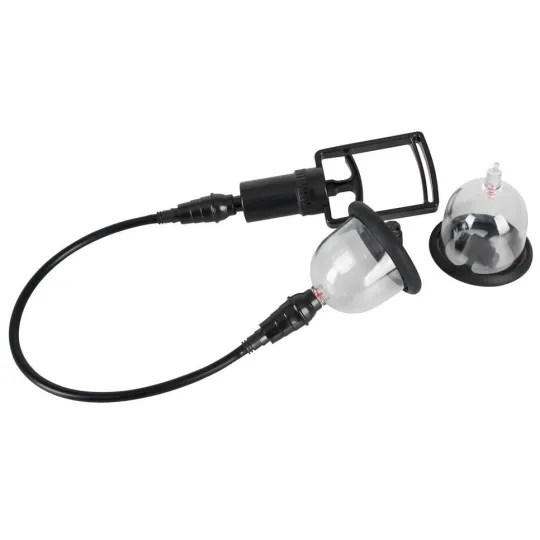 Вакуумная помпа для сосков с вибрацией Bad Kitty Vibrating Nipple Cups
