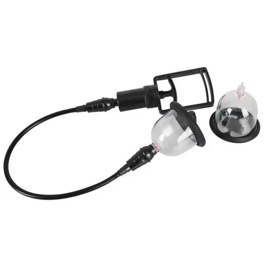 Вакуумная помпа для сосков с вибрацией Bad Kitty Vibrating Nipple Cups