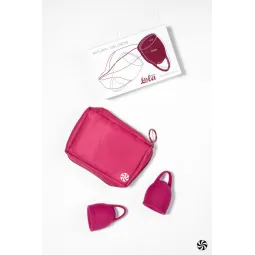 НАБОР МЕНСТРУАЛЬНЫХ ЧАШ NATURAL WELLNESS PEONY WINE RED