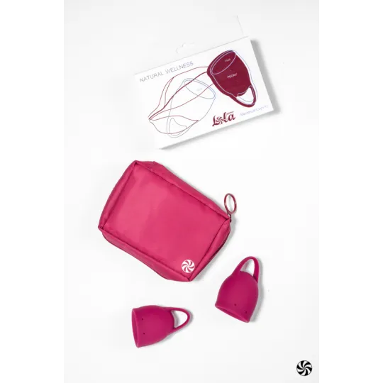 НАБОР МЕНСТРУАЛЬНЫХ ЧАШ NATURAL WELLNESS PEONY WINE RED